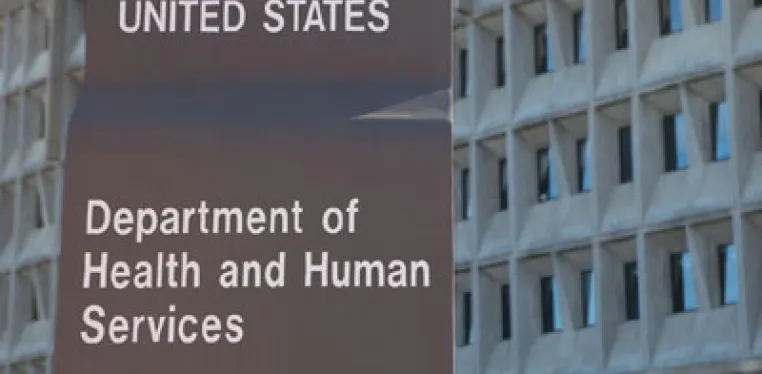 A sign that reads "United States Department of Health and Human Services"
