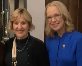 Mary Lawrence, MD poses with Representative Kelly Morrison