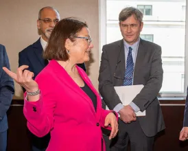 Representative Suzan DelBene speaks with Academy advocates