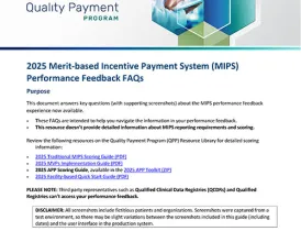 CMS page on 2025 MIPS performance scores