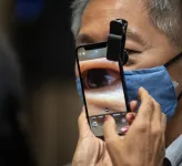 An ophthalmologist tests a telehealth technology